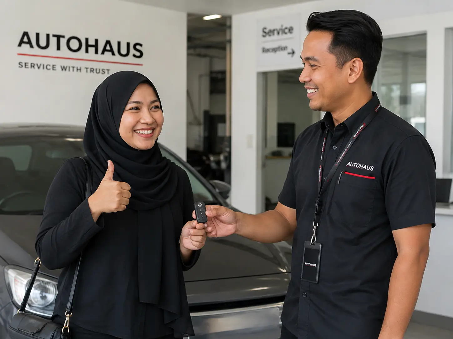Pelanggan dan Service Advisor Autohaus