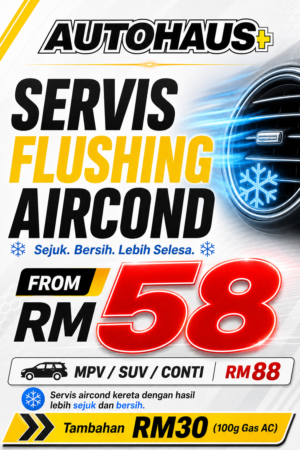 Aircond Flushing from RM58 promotion banner