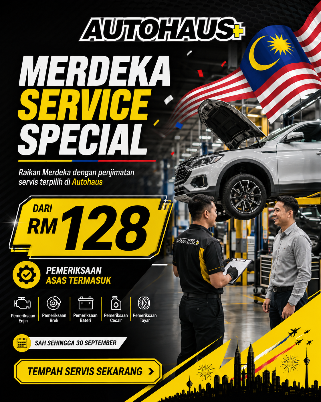 Merdeka Service Special promotion banner